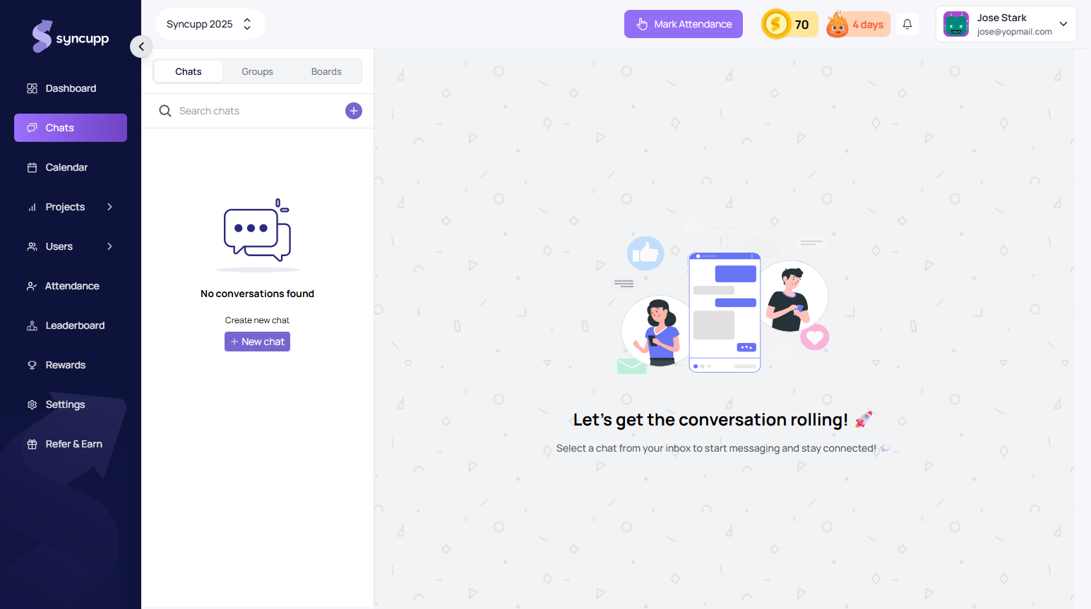 Syncupp Team Chat Workspace