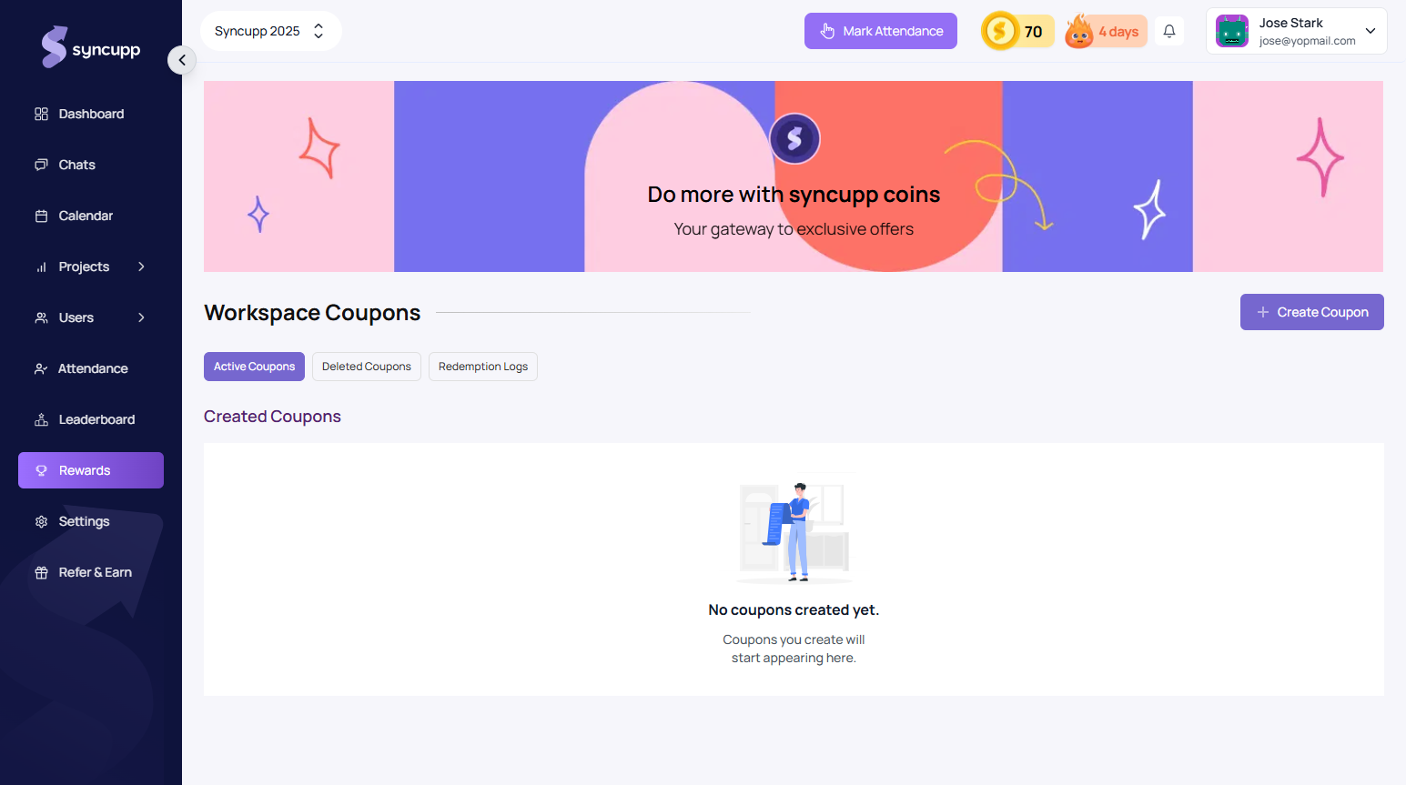 Syncupp Rewards & Coupon Catalog